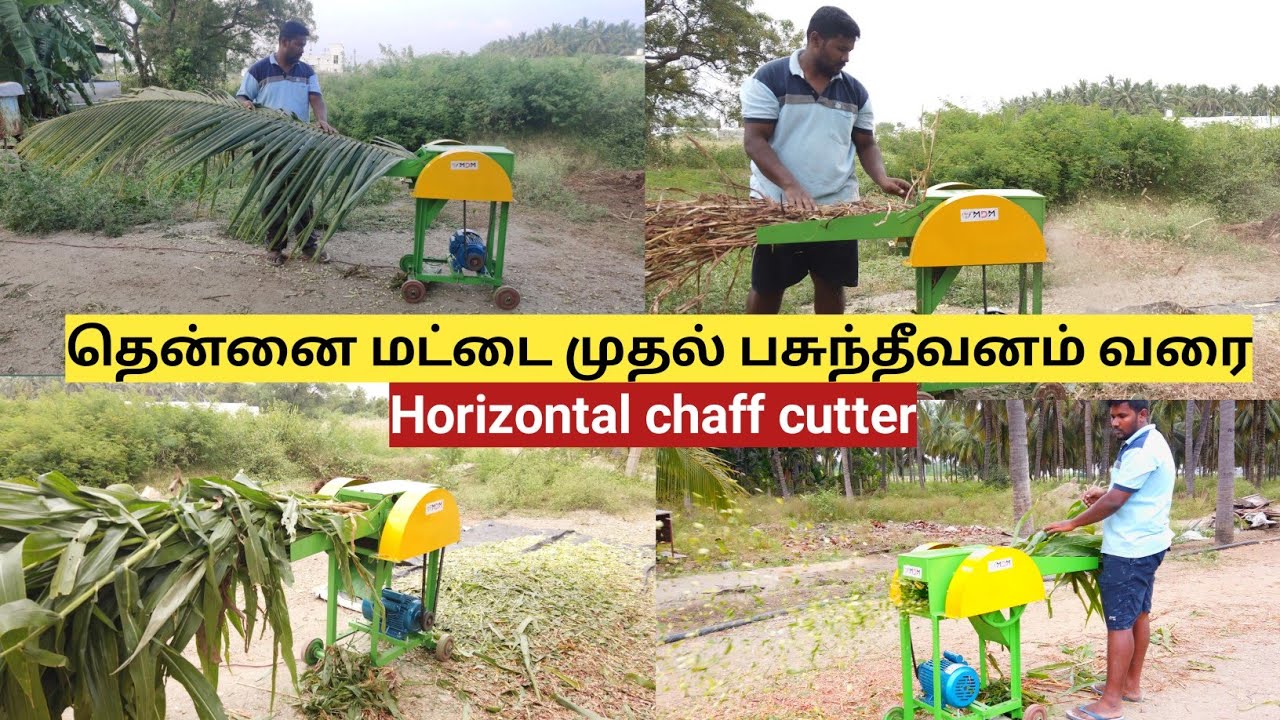 மணிக்கு 1000 கிலோ பசுந்தீவனம் | Heavy Duty Movable Horizontal Chaff cutter
