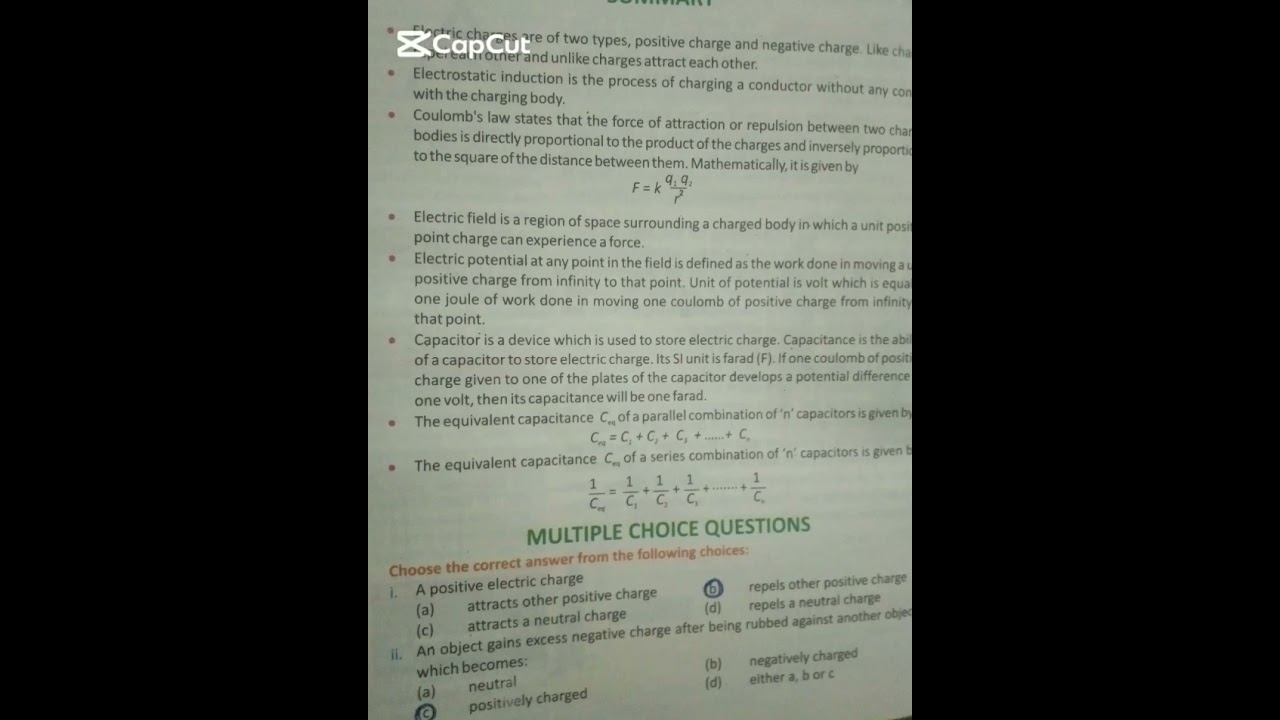 10th Physics MCQS Chapter 13. #physics #educational