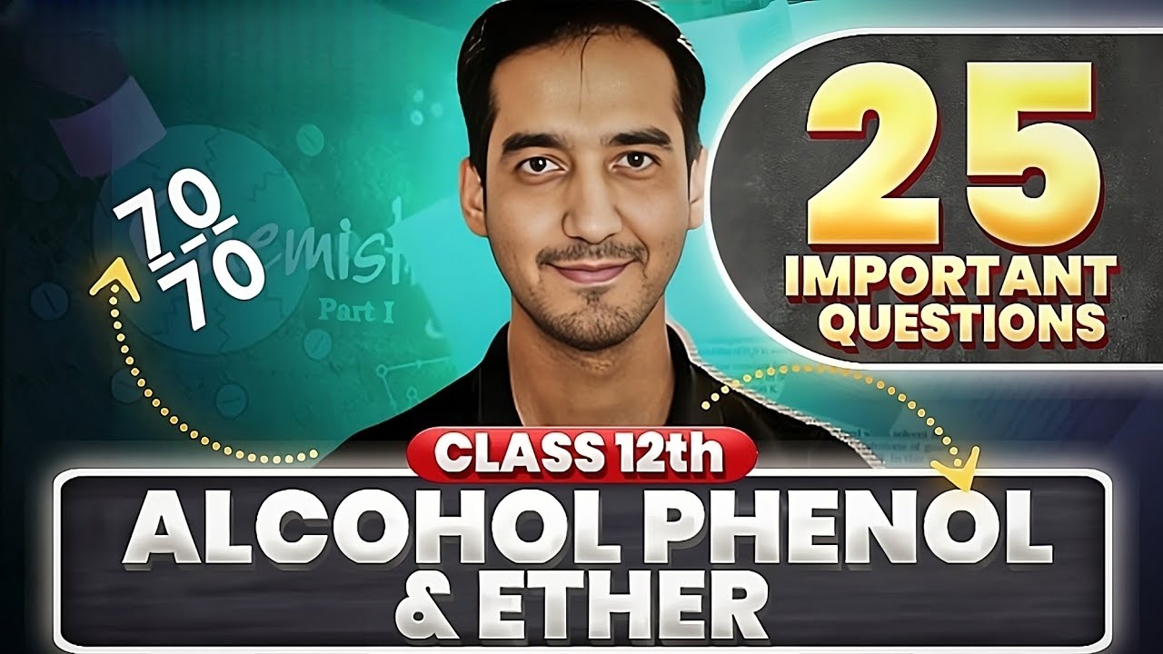 Alcohol, Phenol and Ether |25 Important questions | Class 12 Chemistry |Sourabh Raina