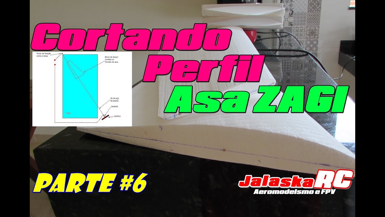 Como Construir Uma Asa Zagi Parte #6 (Cortando Perfil Aza ZAGI)