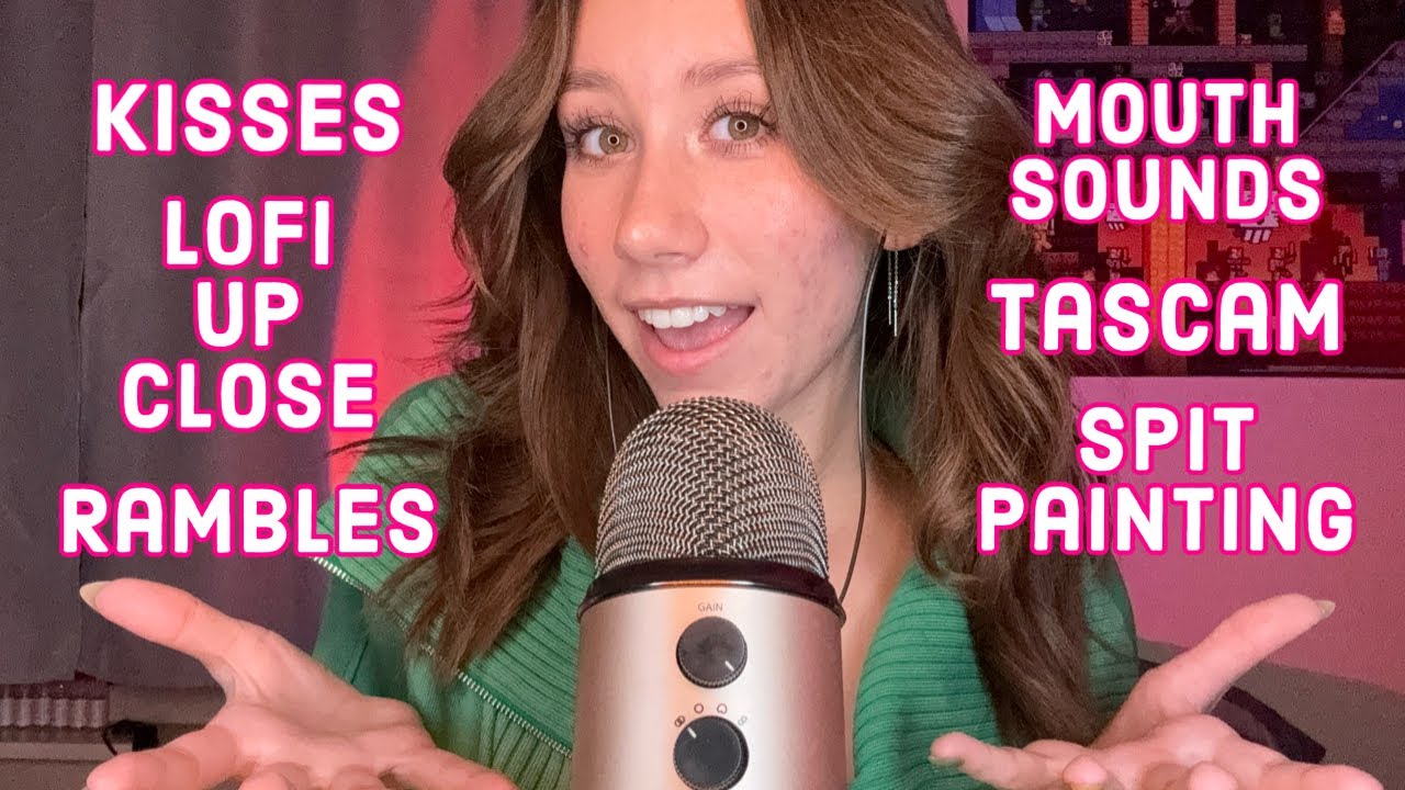 ASMR | 1 hour of your favorites! mouth sounds, spit painting, tascam, lofi, etc!! (150k special)