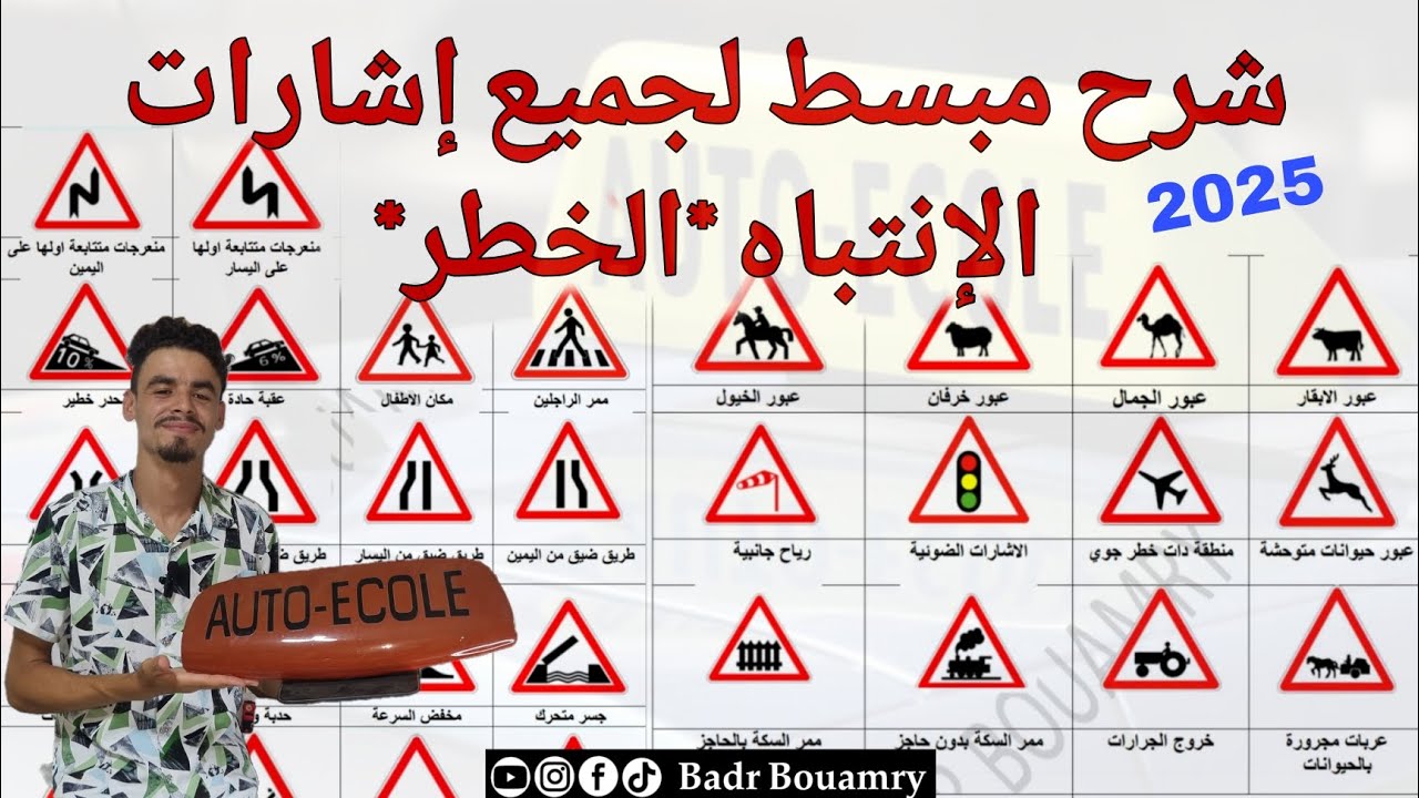 شرح مبسط لجميع إشارات الإنتباه(الخطر)