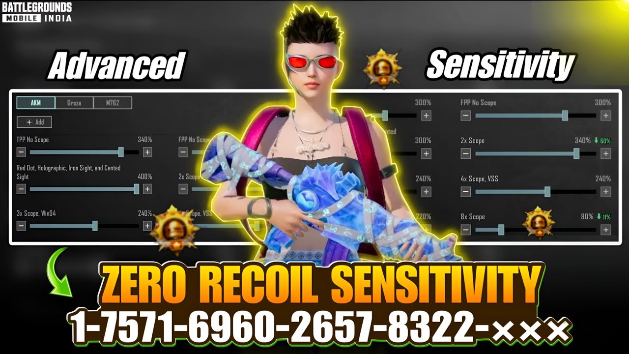 Best Gyroscope Sensitivity For BGMI | All Scopes | Zero Recoil Settings Explained #BGMI