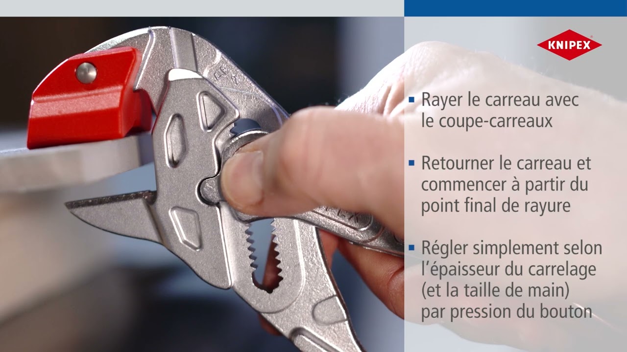 🧱 KNIPEX 91 13 250 – La pince de carreleur pour des coupes nettes et maîtrisées