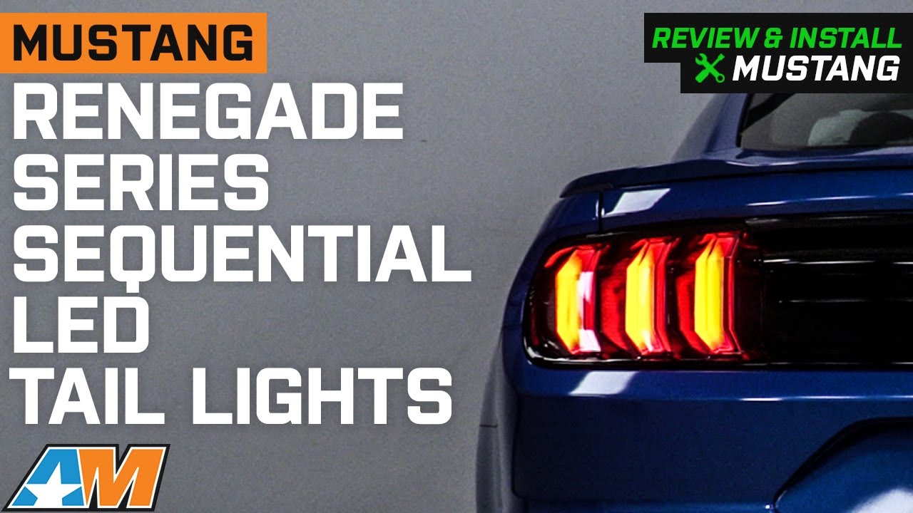 2015-2023 Mustang Renegade Series Sequential LED Tail Lights; Gloss Black Housing Review & Install