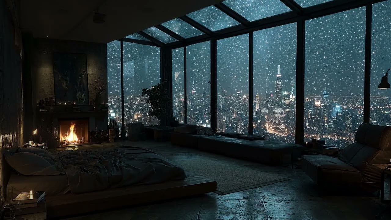 Heavy Rain at Night on Window 🌧 3 Hours Relaxing Rain Sounds for Study & Sleep
