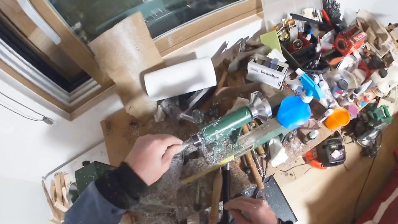 Pen turning a self made alumilte hybrid blank: WGWC puts together sweet commander roller ball pen