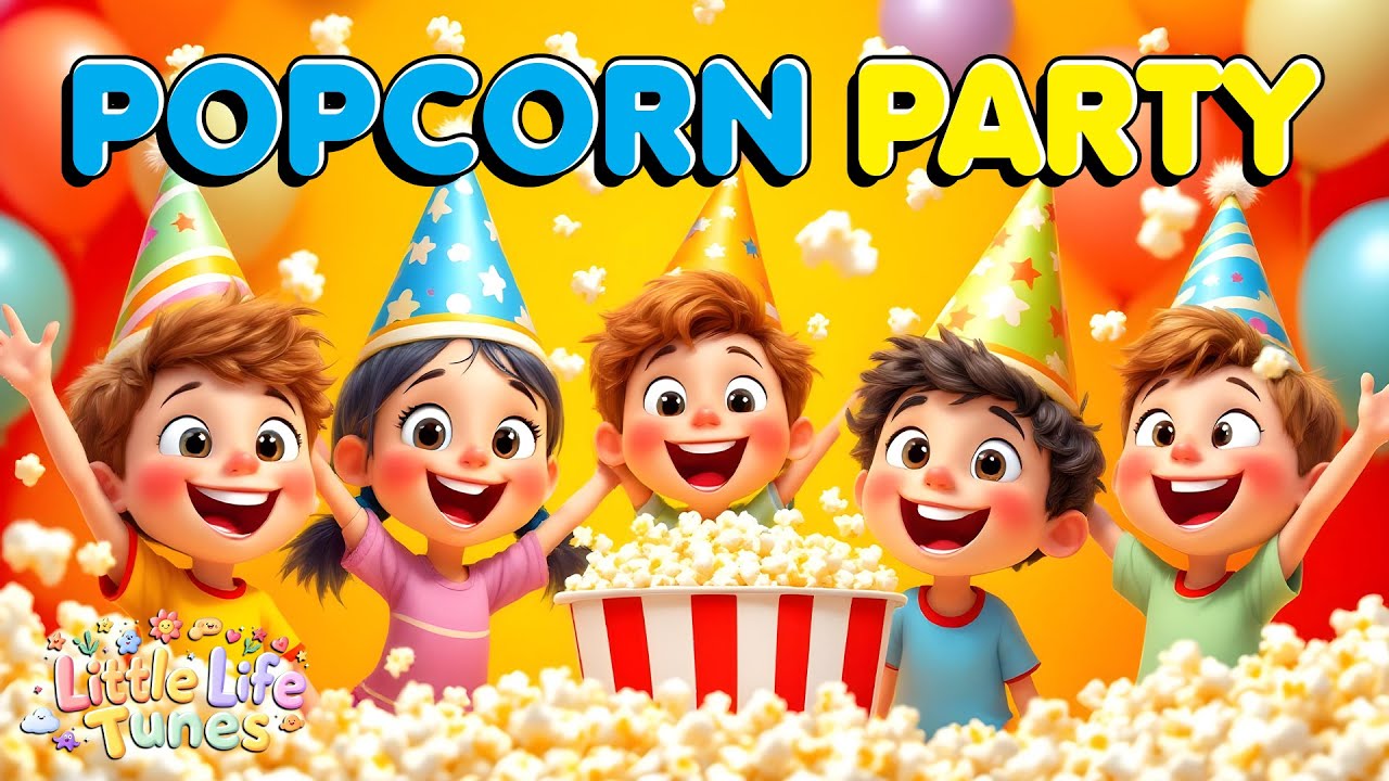 Popcorn Party 🍿| Movement Song for Kids | Toddler Sing-Along Song