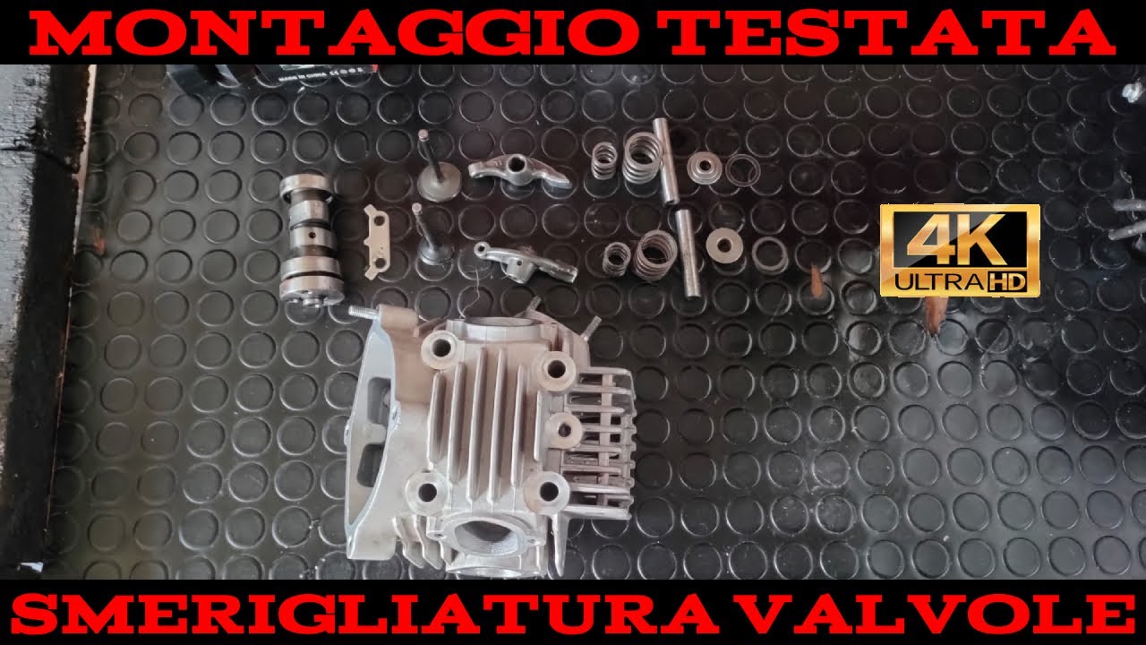 MONTAGGIO TESTATA E SMERIGLIATURA VALVOLE MOTORE 4 TEMPI PITBIKE YX