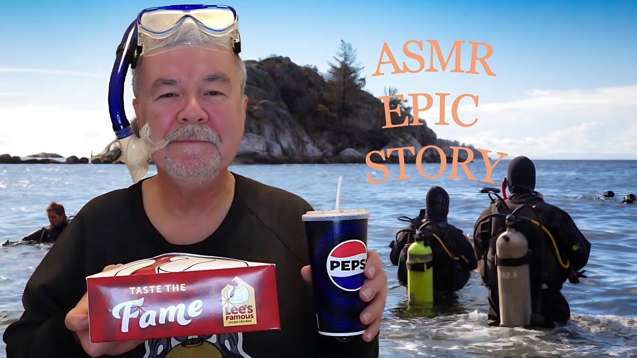 ASMR EPIC STORY: LEARNING TO SCUBA DIVE WITH LEE'S FAMOUS RECIPE CHICKEN