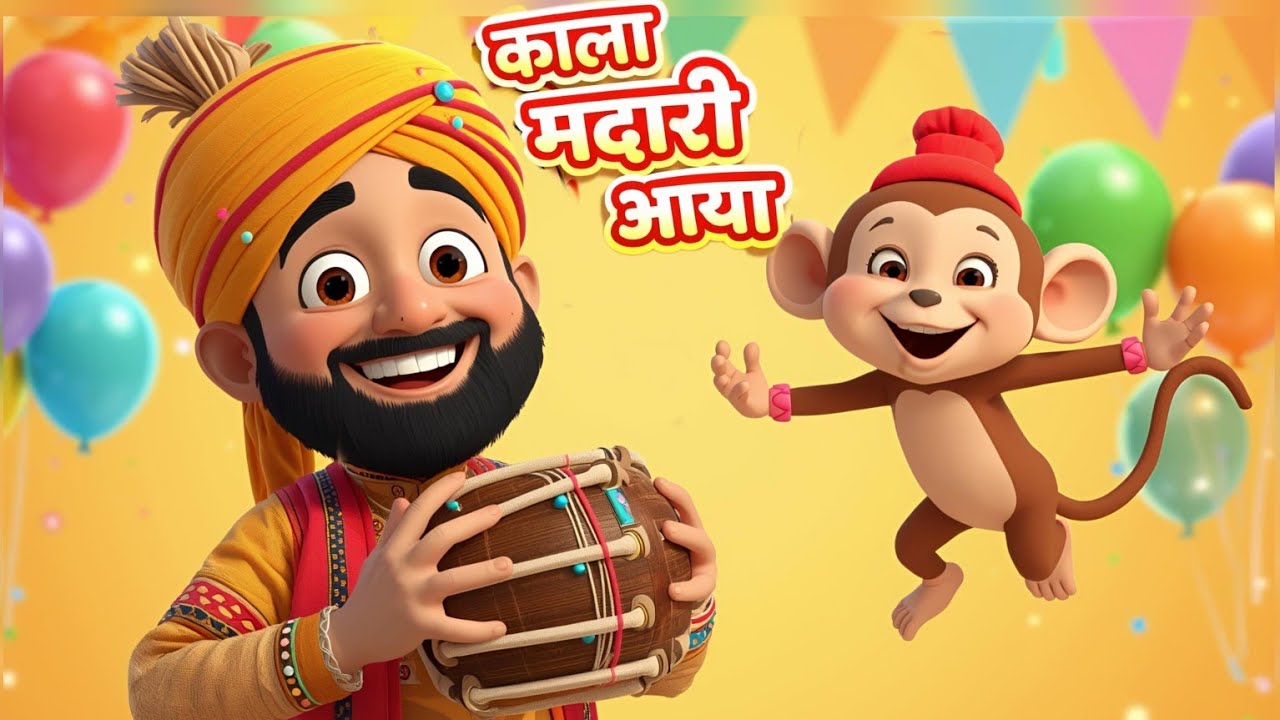 काला मदारी आया 🤹‍♂️🐒 | Hindi Nursery Rhyme | Kids Cartoon Song | Toon TV