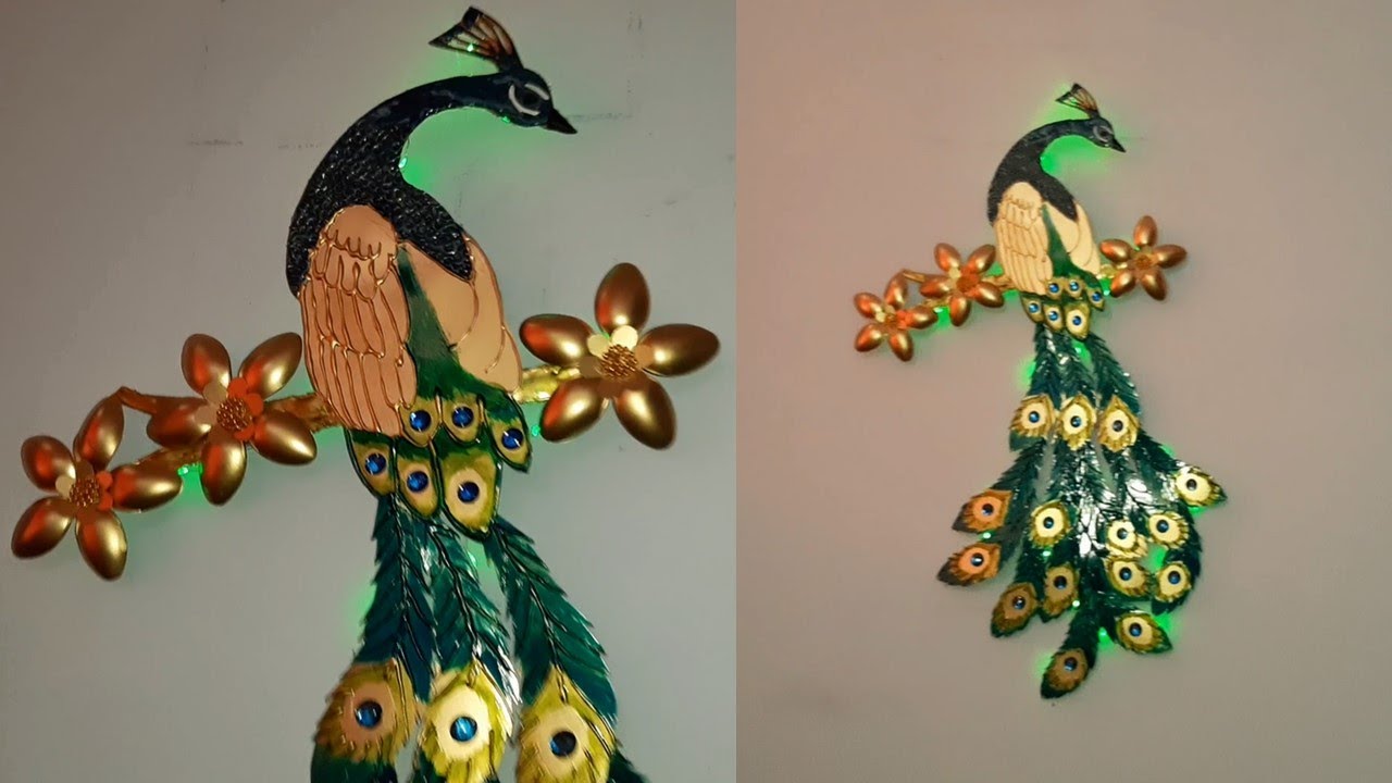 PAVO REAL, adorno con luces - PEACOCK, ornament with lights