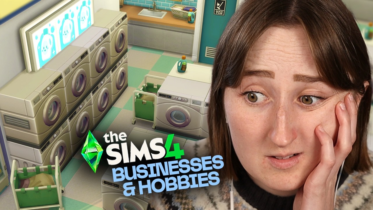I built a *LAUNDROMAT* in The Sims 4: Businesses & Hobbies