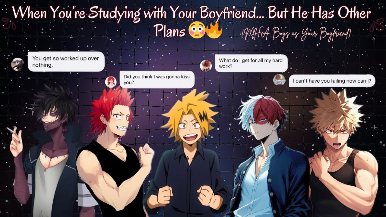 MHA X y/n || when you’re studying with your Boyfriend.. But he has other plans