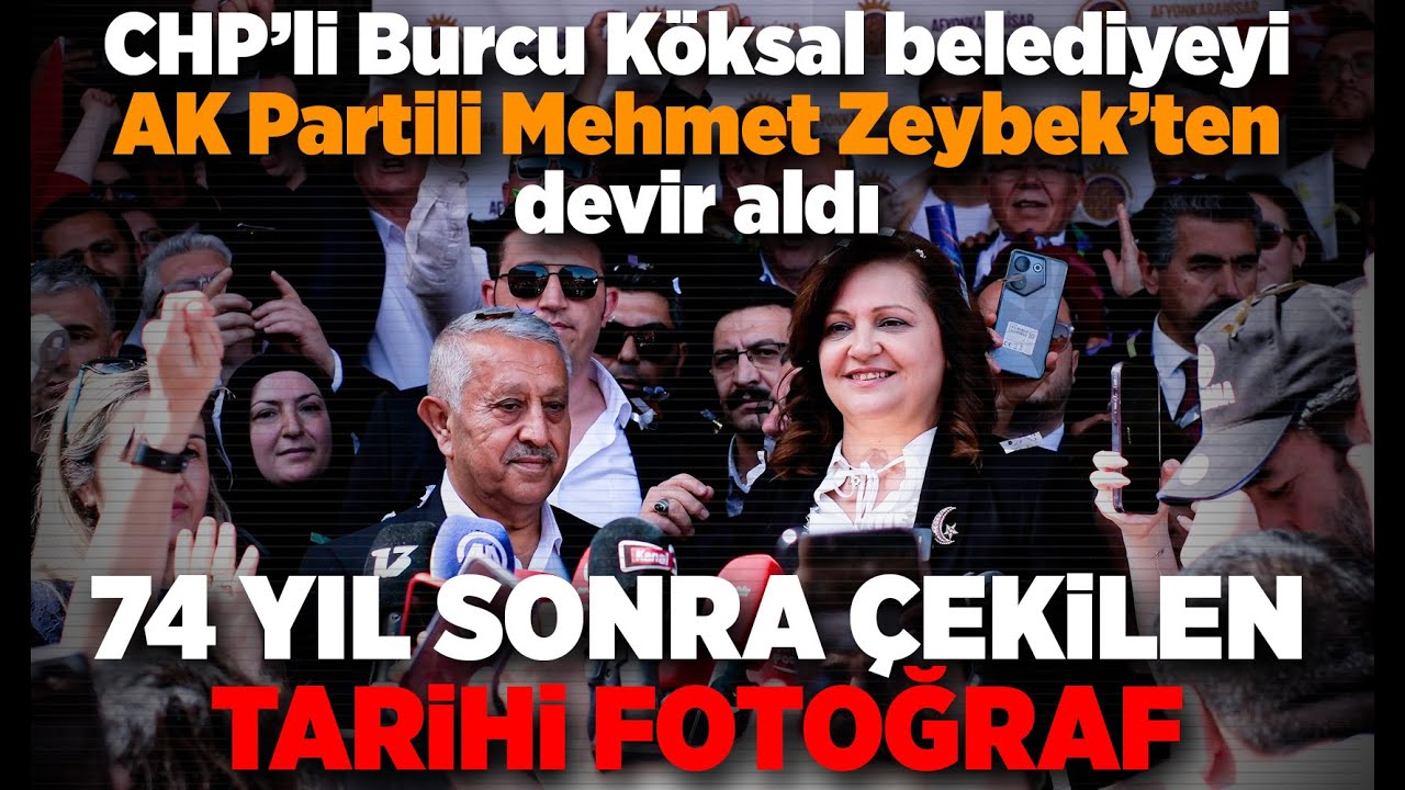 74 yıl sonra çekilen tarihi fotoğraf: Köksal belediyeyi Zeybek'ten devir aldı!