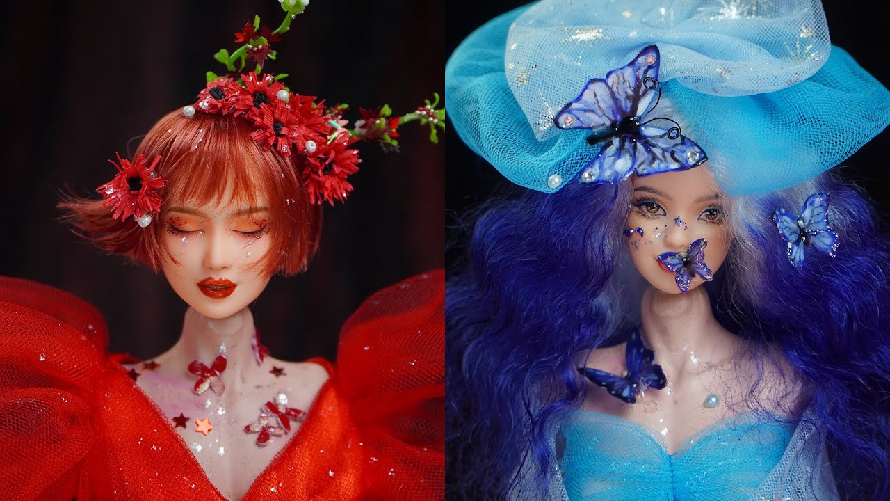 Amazing Barbie Hair Color Transformations ~ Color Changing Style Doll ~ DIY Doll Hairstyles Tutorial