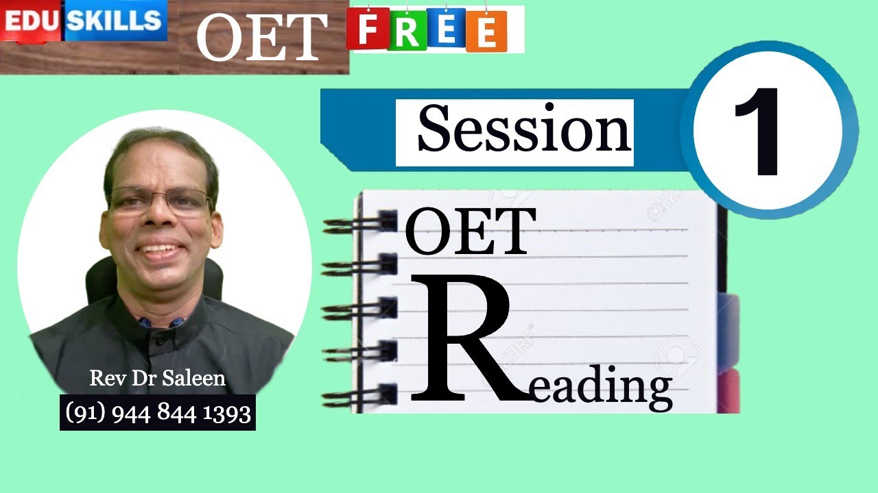 OET Reading Tips   Session  - 1