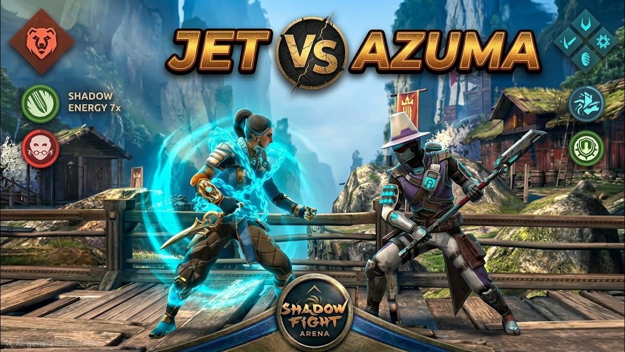 Jet vs Azuma 🔥 Epic Battle | Shadow fight arena EP 11