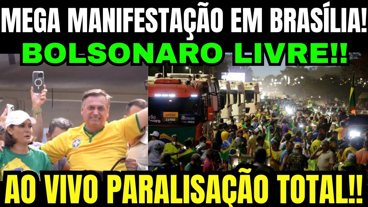 MEGA MANIFESTAÇÃO AO VIVO EM BRASÍLIA!! PARALISAÇÃO TOTAL EXPLODE NO PAÍS!! AGORA!!