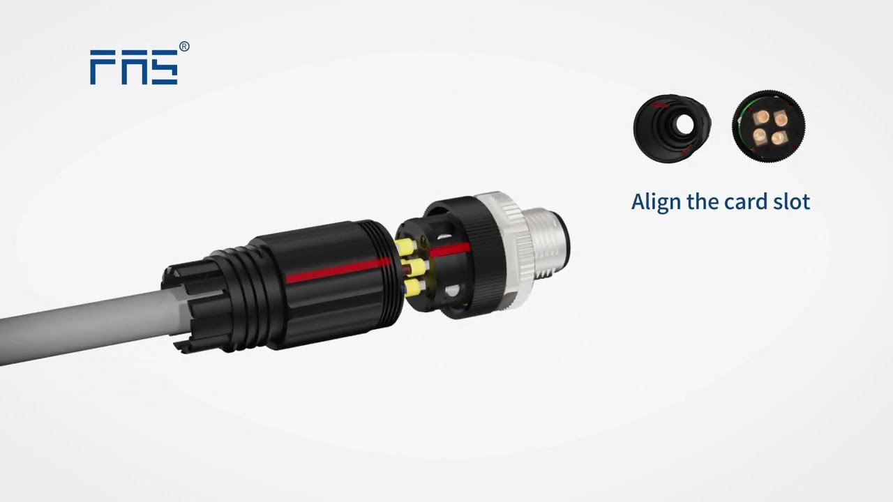 How to wire the m12 4pin screw connector？