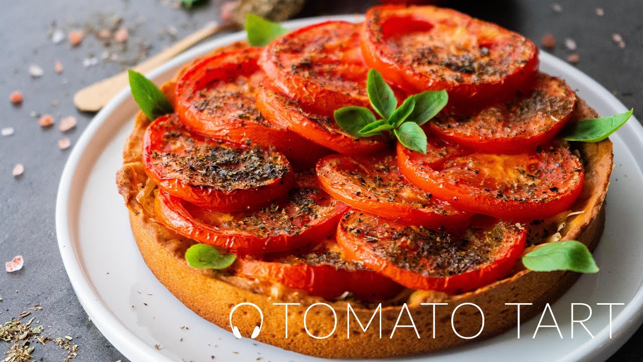 Vegan Tomato Tart / Vegan Recipes / Vegan Tart / Homemade Vegan Mayonnaise