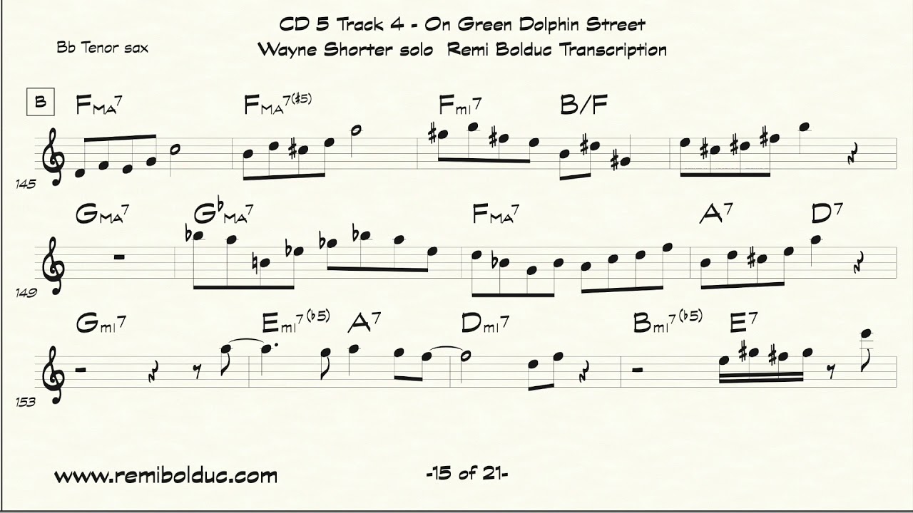 Wayne Shorter on Green Dolphin Street Cd 5 track 4
