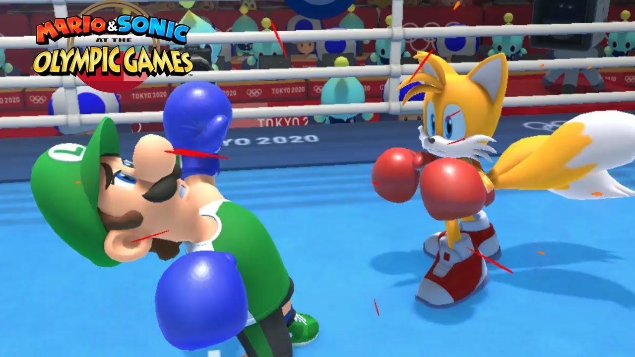 Mario & Sonic At The Olympic Games Tokyo 2020 Boxing Luigi VS Tails Gameplay CPU Very Hard  Nintendo