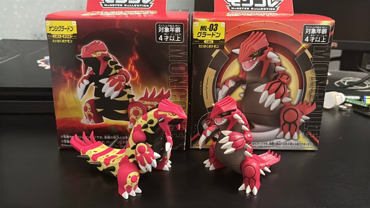 (Takara Tomy Moncolle) Unbox Figure Pokemon Groudon and Primal Groudon