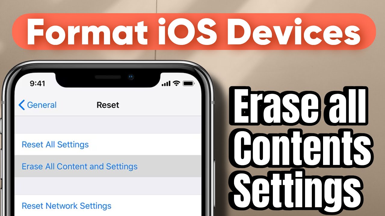 Erase All Content and Settings iPhone iPad | Format your iPhone