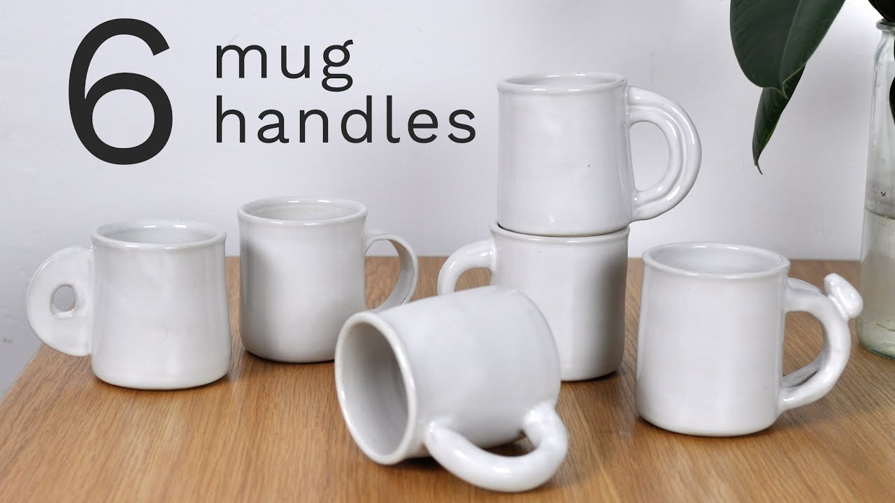 6 Mug Handle Ideas // beginner pottery at home