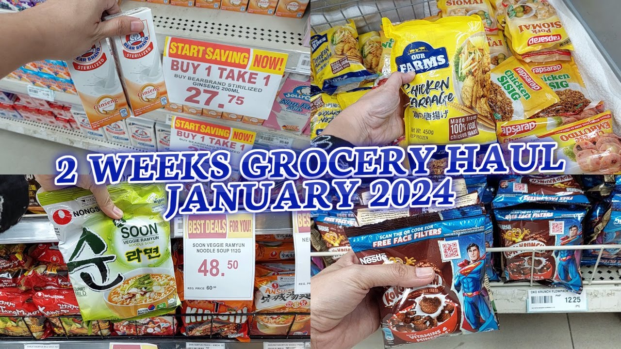 2 WEEKS GROCERY HAUL January 2024 No Talking Vlog
