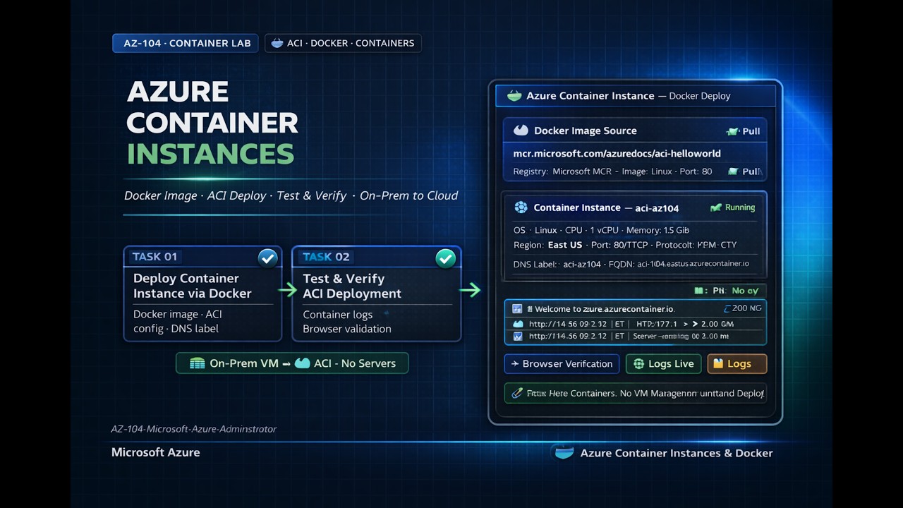 AZ-104 Lab 11 & 12: Azure Containers - ACI & Container Apps Explained + Demo