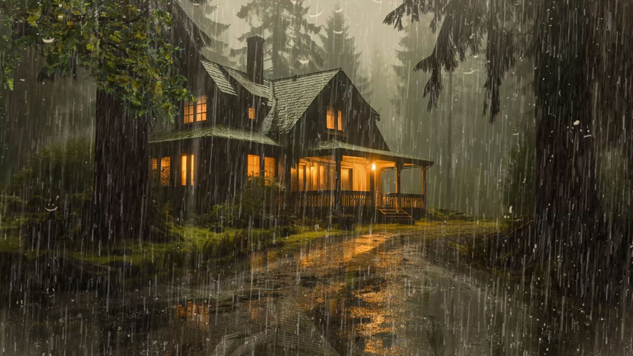 Heavy Rainstorm and Strong Thunder Sounds for Sleeping | Rain for Sleep, Fall Asleep, ASMR