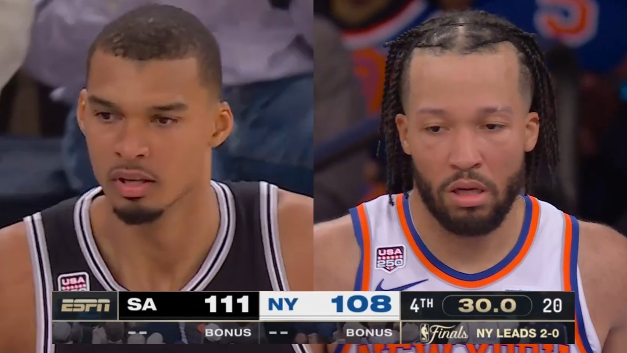 БЕЗУМНЫЕ ФИНАЛЬНЫЕ 2:30 в матче San Antonio Spurs против New York Knicks, 3-я игра финала НБА
