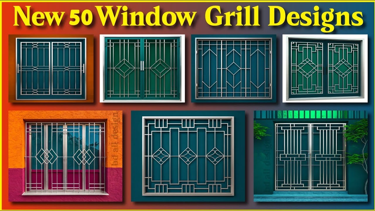 Simple modern window grill design | New 50 Windows Grills Designs 