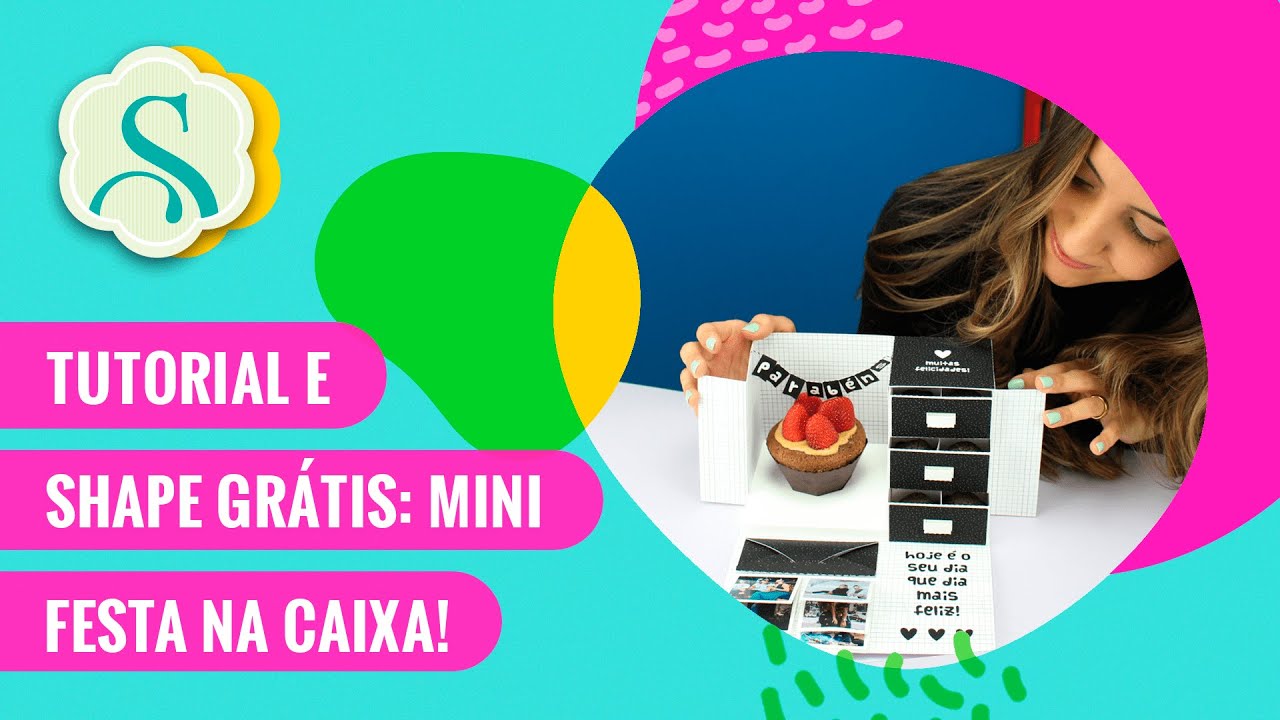 DIY Mini Festa na Caixa - Molde Grátis Silhouette - Como Fazer Fácil