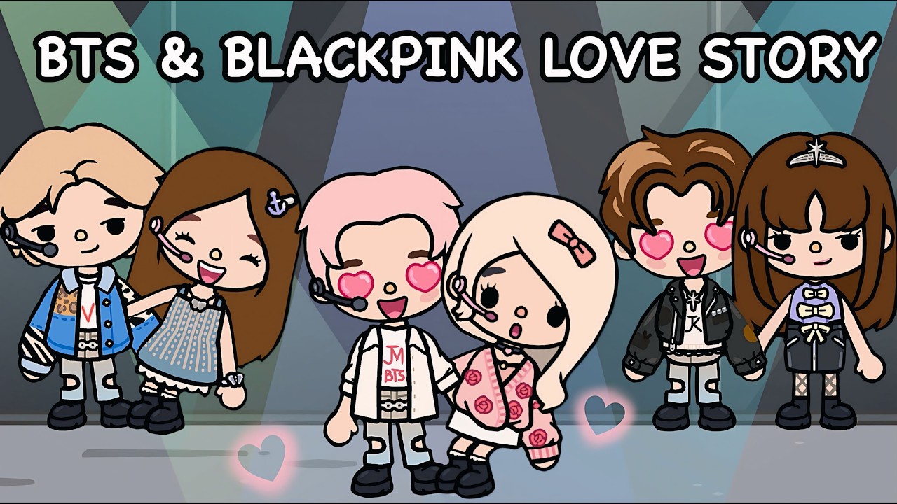 BLACKPINK & BTS Love Story💜🥰🩷| Toca Boca x BLACKPINK x BTS | #tocaboca #bts #blackpink 