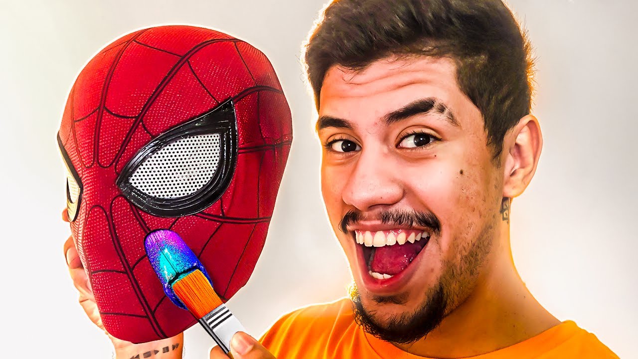 CUSTOMIZANDO A MASCARA DO HOMEM ARANHA