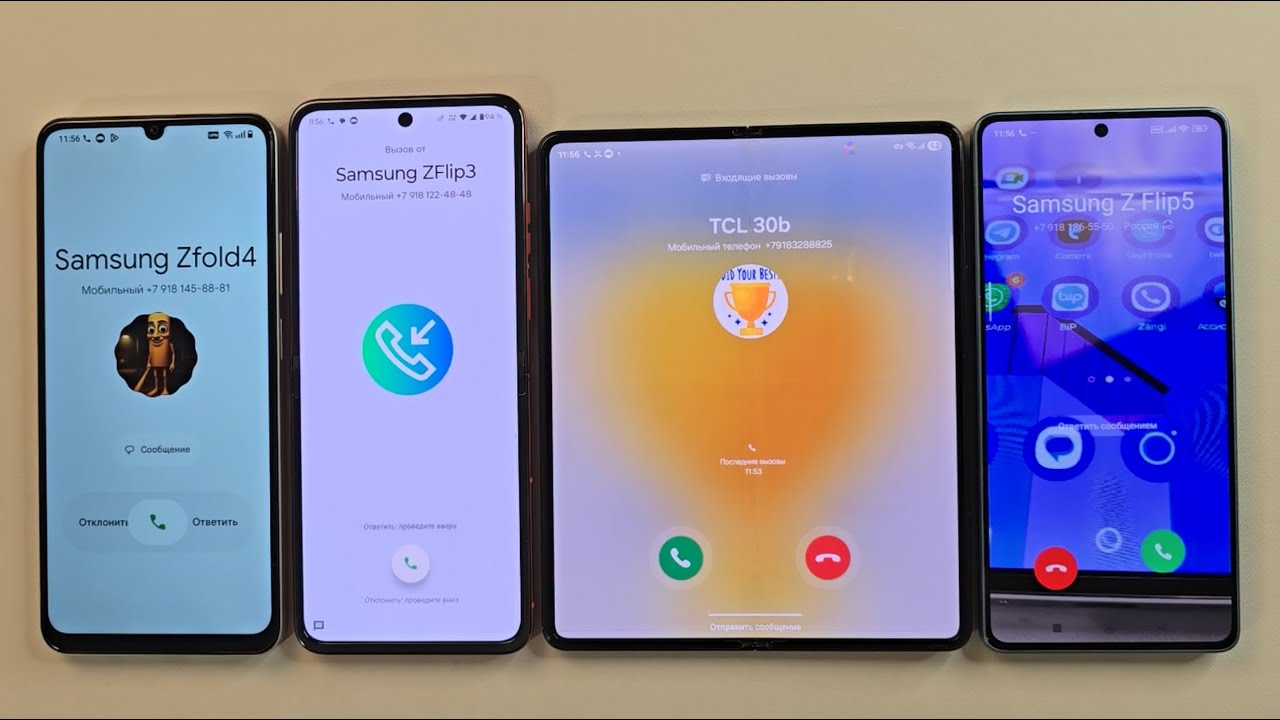 Incoming call&Outgoing call Realme 60X Samsung Galaxy Z Fold 3 Motorolla Razr50U Poco F5  Same time