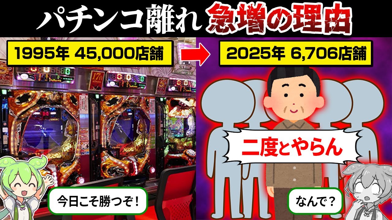 【倒産急増】なぜパチンコ業界が終わったのか？【ずんだもん＆ゆっくり解説】