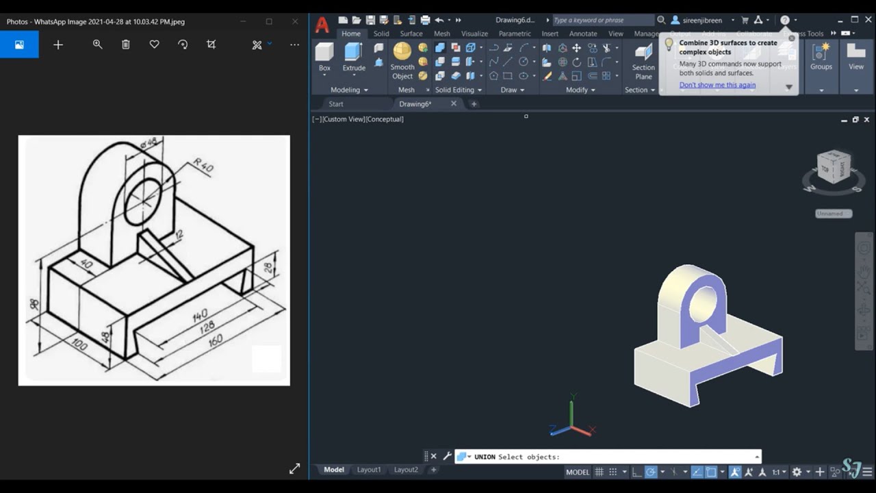 AutoCAD 3D Modeling Tutorial | اوتوكاد رسم 3 دي