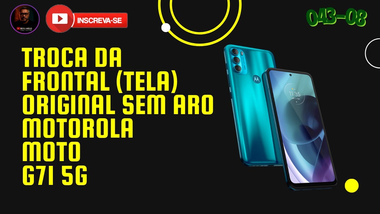 Troca da Tela / Frontal / Motorola Moto G71 5G / Modelo Lenovo Moto G71 5G XT2169-1