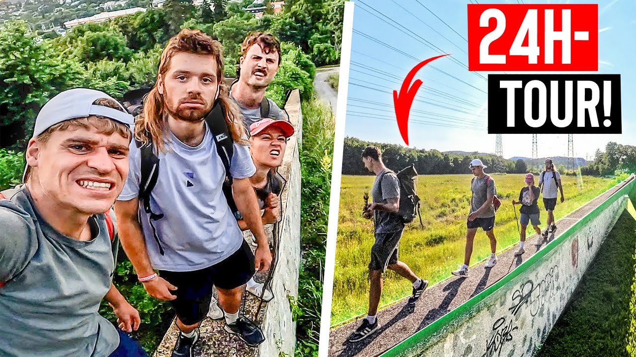 24 STUNDEN auf einer MAUER!🥾| EXTREME WANDERUNG mit @jan.schlappen