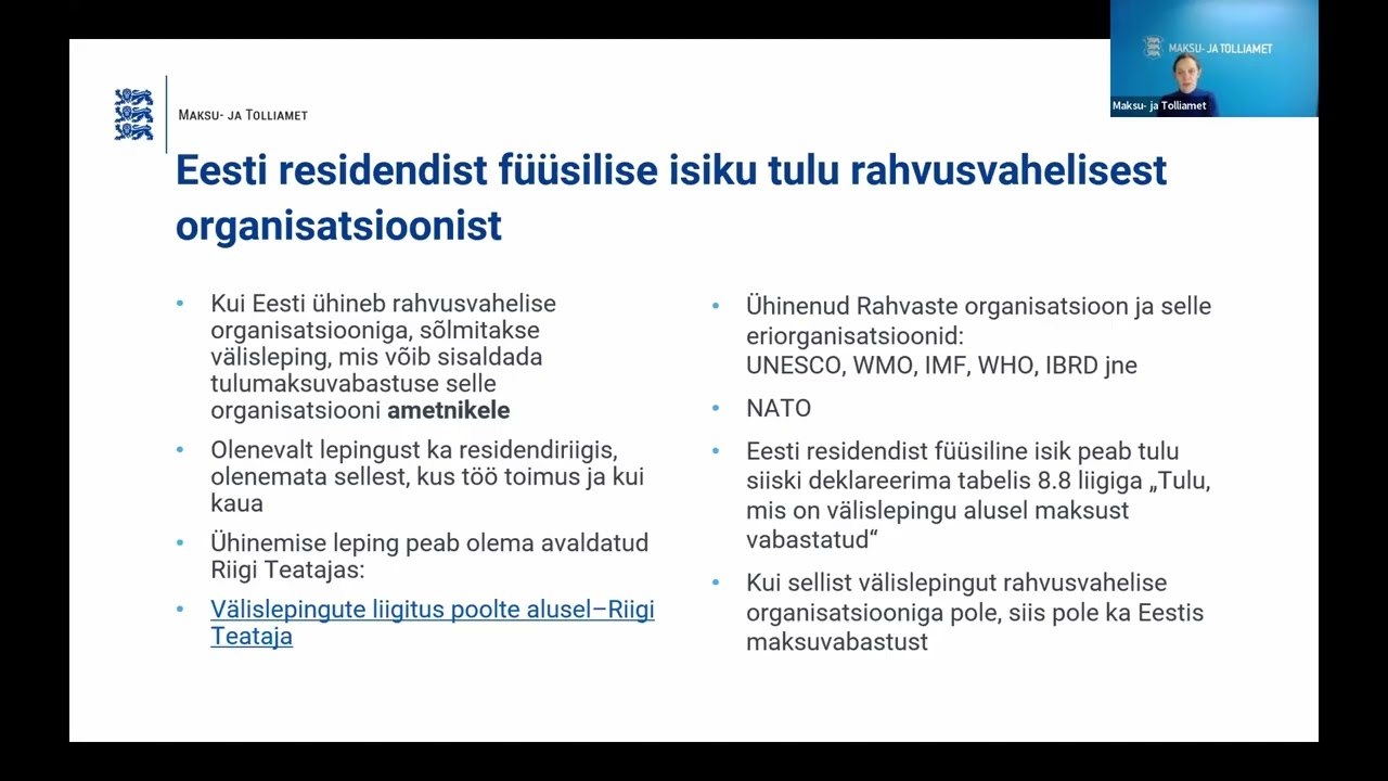 Eesti residendist füüsilise isiku välistulu maksustamisest