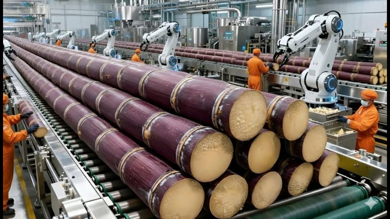 Im Inneren einer Zuckerrohrverarbeitungsanlage: Vom frischen Zuckerrohr zum raffinierten Zucker.