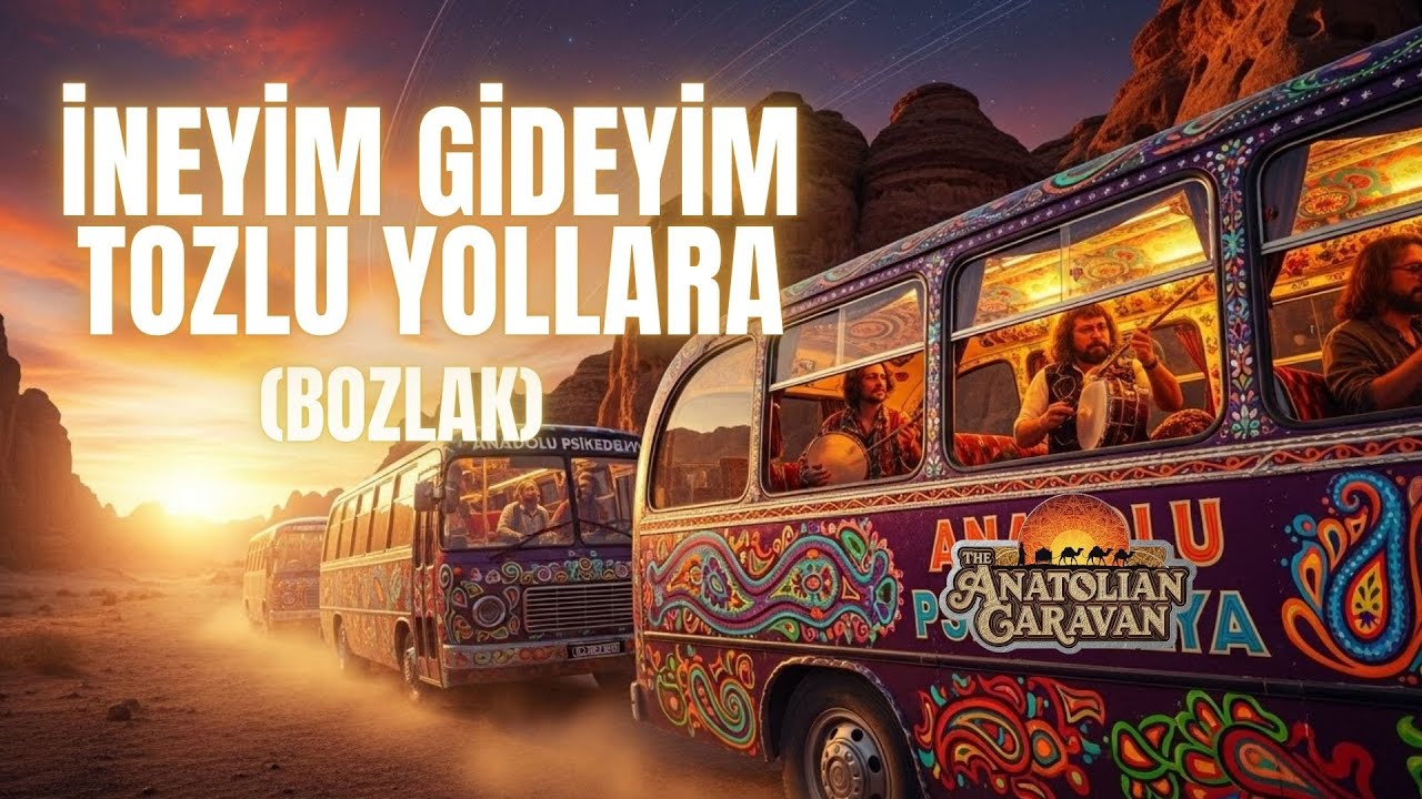 İNEYİM GİDEYİM TOZLU YOLLARA  (s&uuml;per bir bozlak)  - Anatolian Folk Song Psychedelic Cover