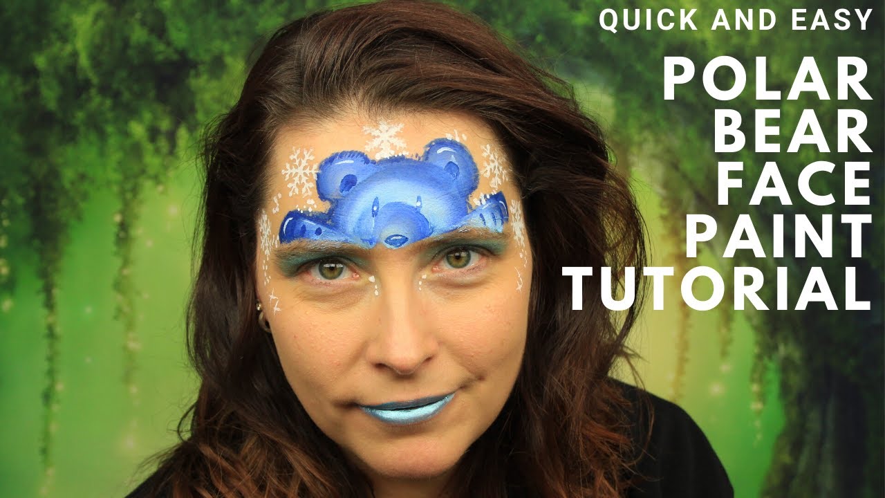 Polar Bear Face Paint Tutorial | Quick and Easy Face Paint | 2 Minute Face Paint