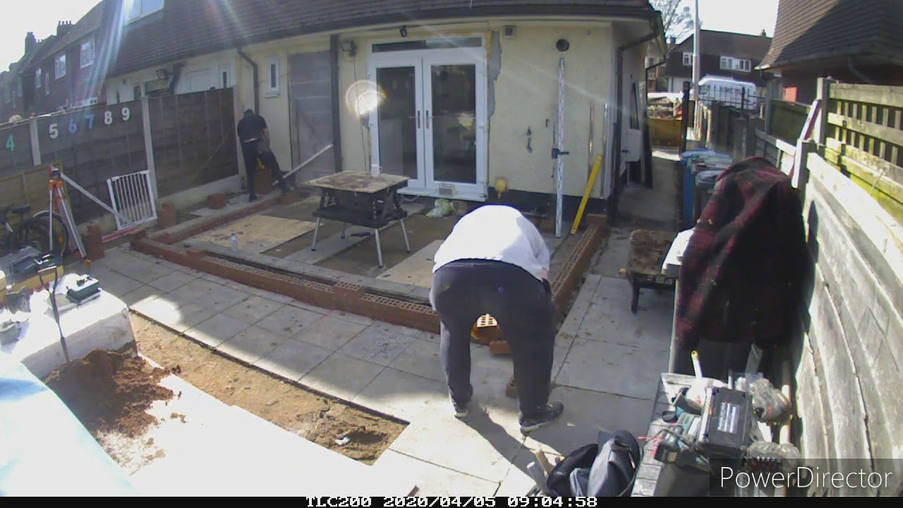 Setting out a extension. Brickwork