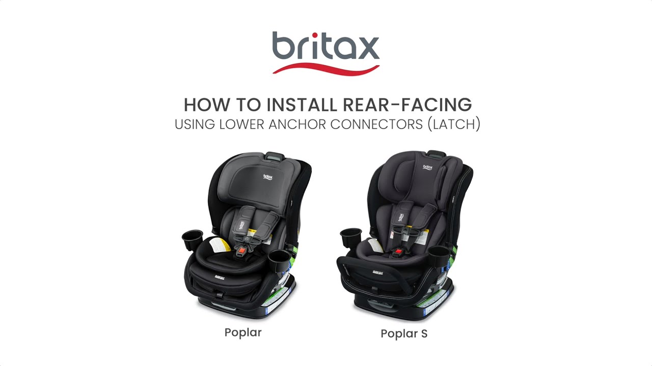 How to Install Poplar & Poplar S Convertible Car Seats: Rear-Facing with Lower Connectors