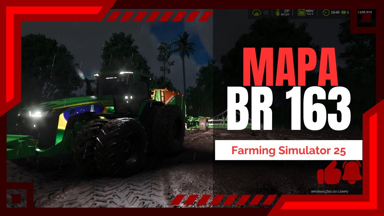 [FS25] PLANTIO NOTURNO - MAPA BR 163-MS #ep41